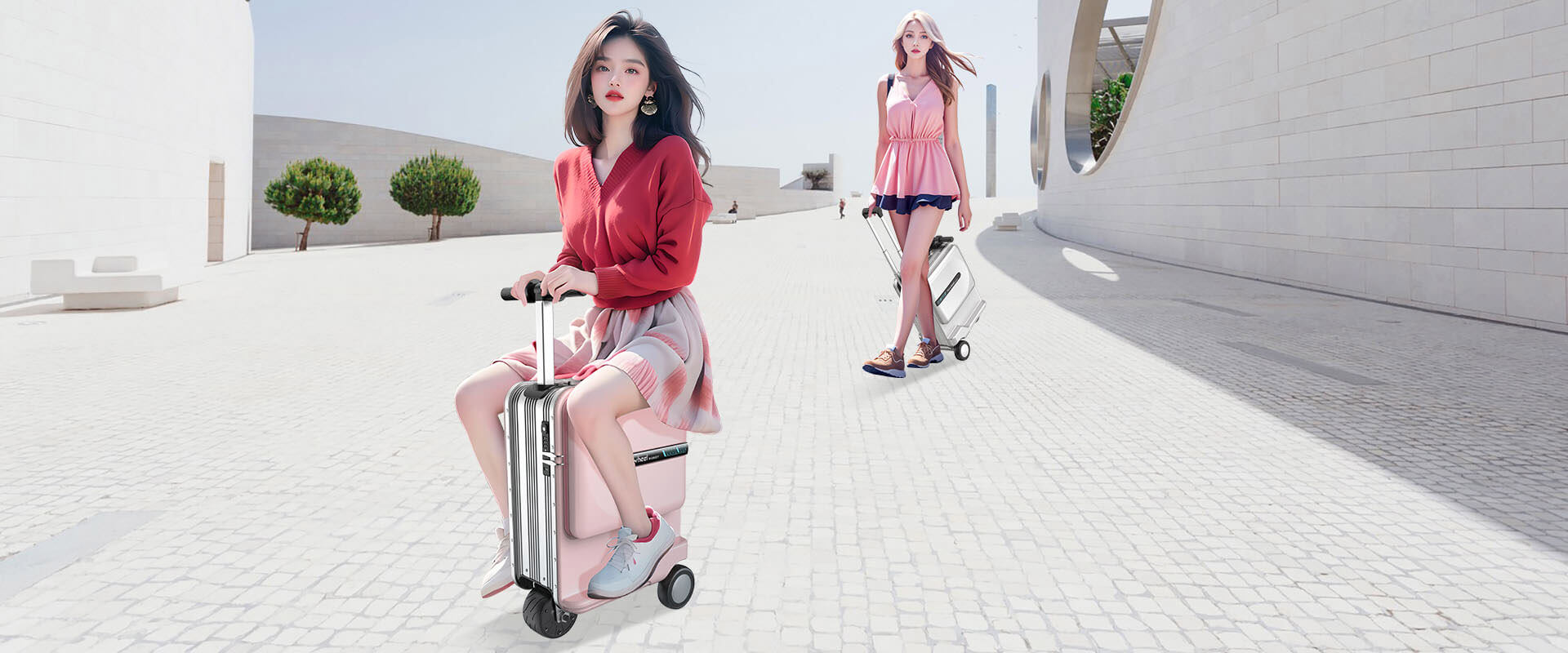 airwheel se3mini riding luggage